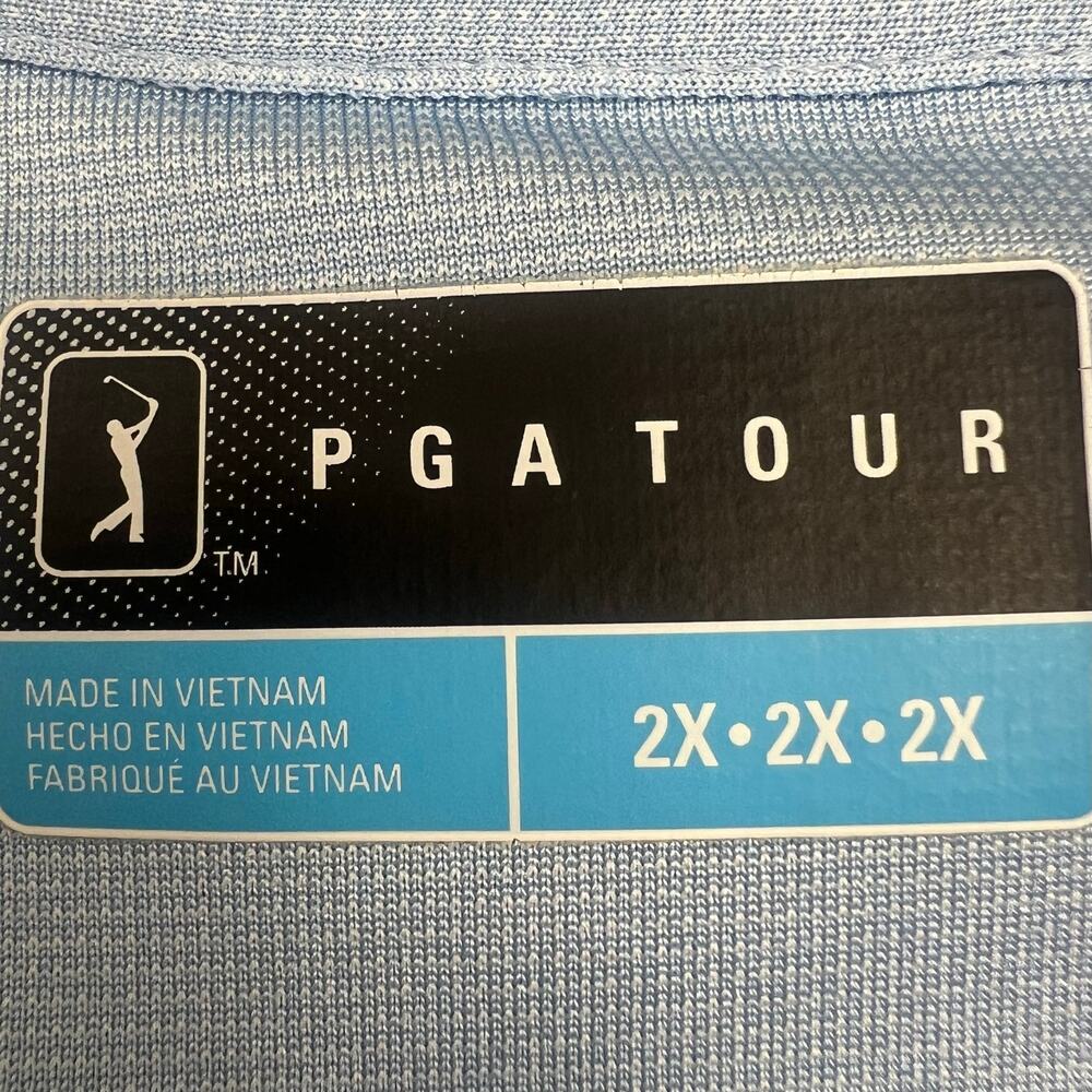 2 PGA Tour Polo shirts men’s XXL 1-Pro Series athletic fit coupe 1-PGA tour - Picture 10 of 10